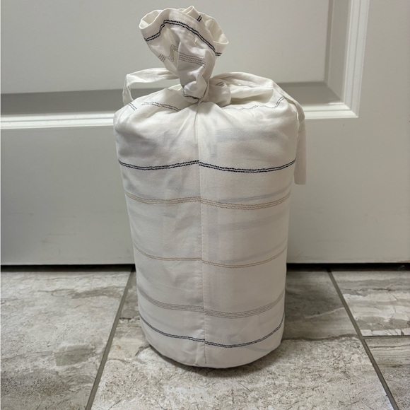 Hearth & Hand with Magnolia Striped White and Gray Bedding Set King Size - Picture 4 of 13